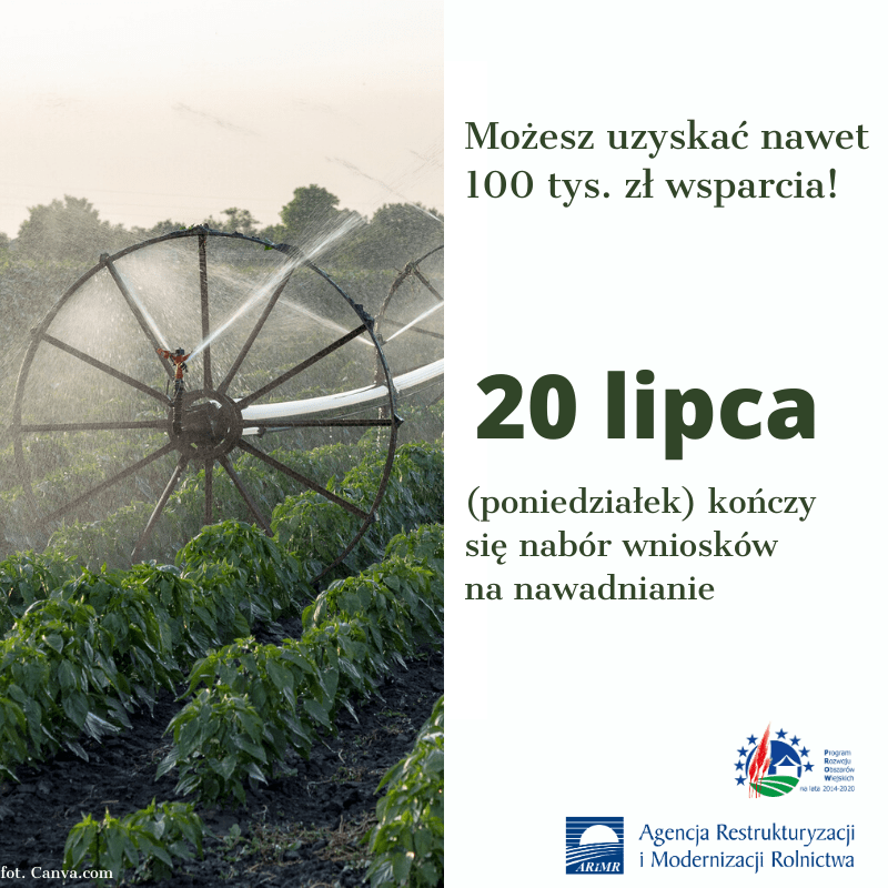 Modernizacja gospodarstw rolnych obszar nawadniania w gospodarstwie