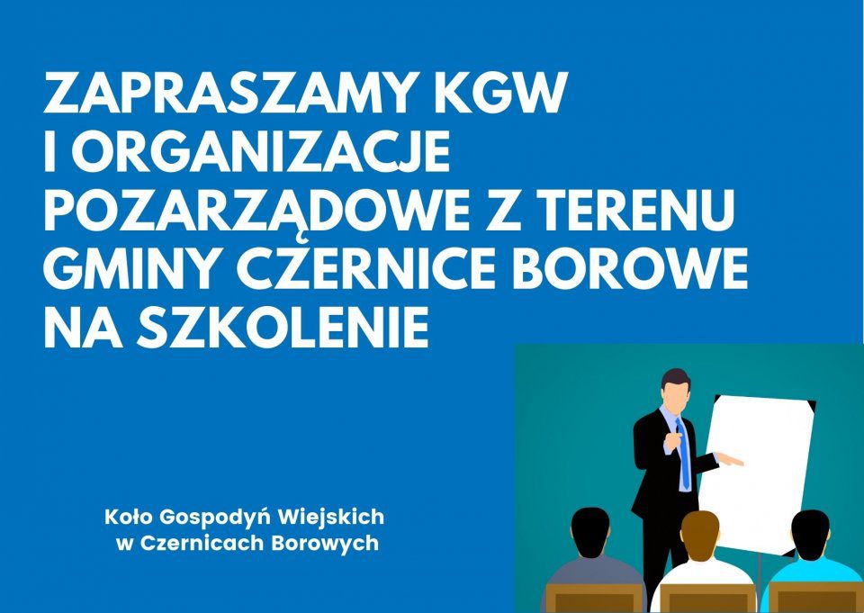 szkolenie dla kgw i ngo z gminy czernice borowe