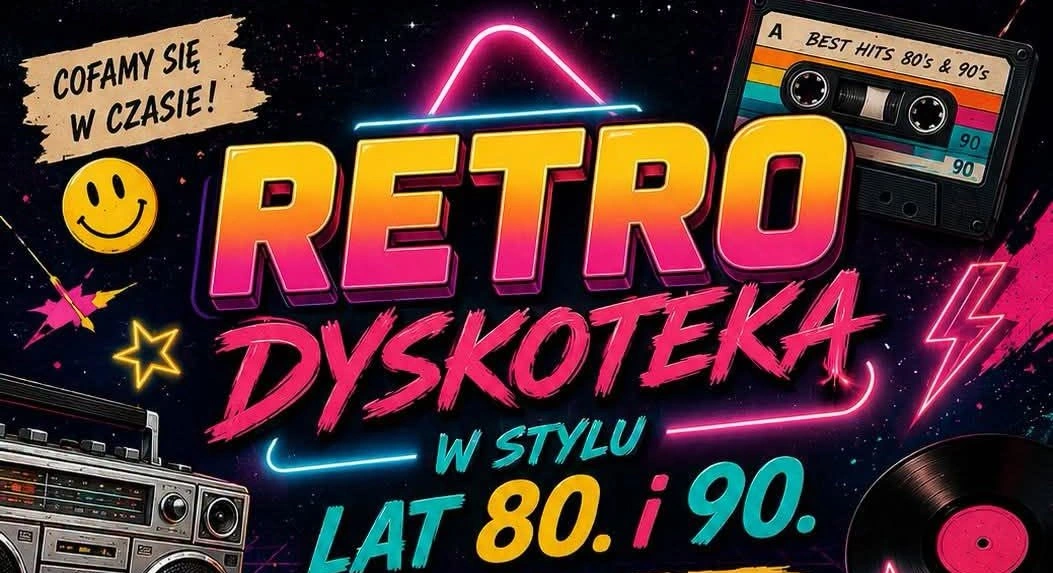 Retro dyskoteka w Łazie organizowana przez Koło Gospodyń Wiejskich „Żurawinki”