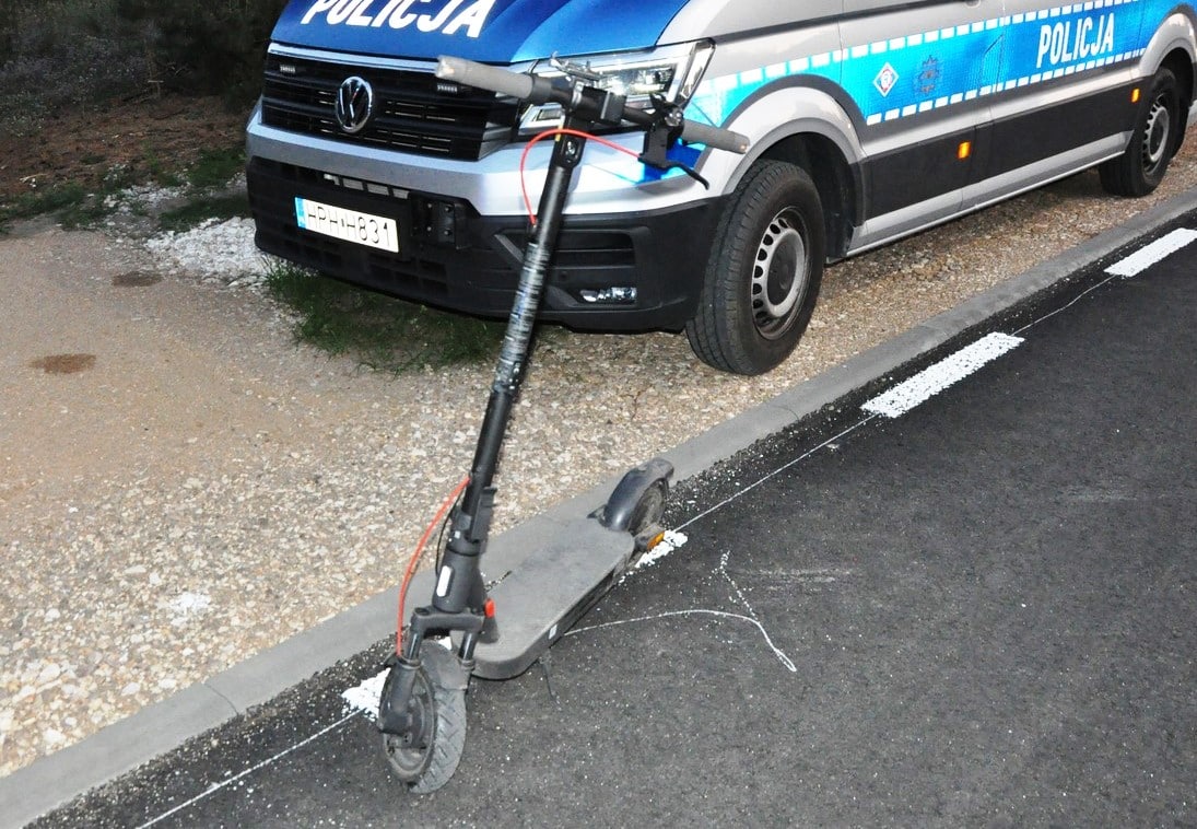16-latka na hulajnodze elektrycznej w Mławie