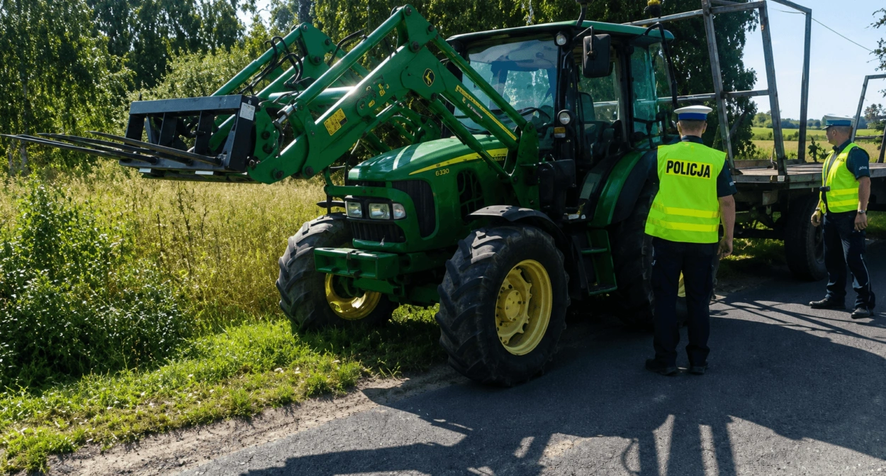 Bezpieczeństwo na drogach w czasie żniw - ciągniki rolnicze
