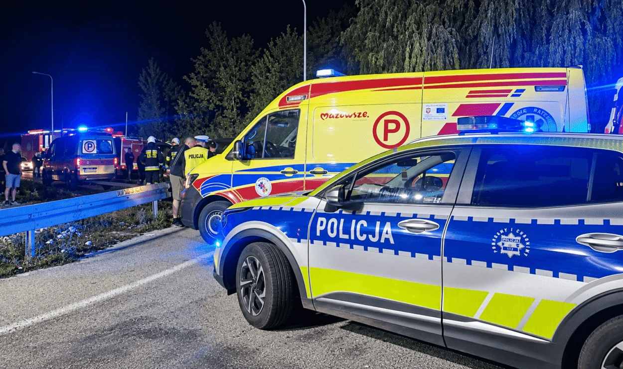 Pijany kierowca wypadek Krasińcu