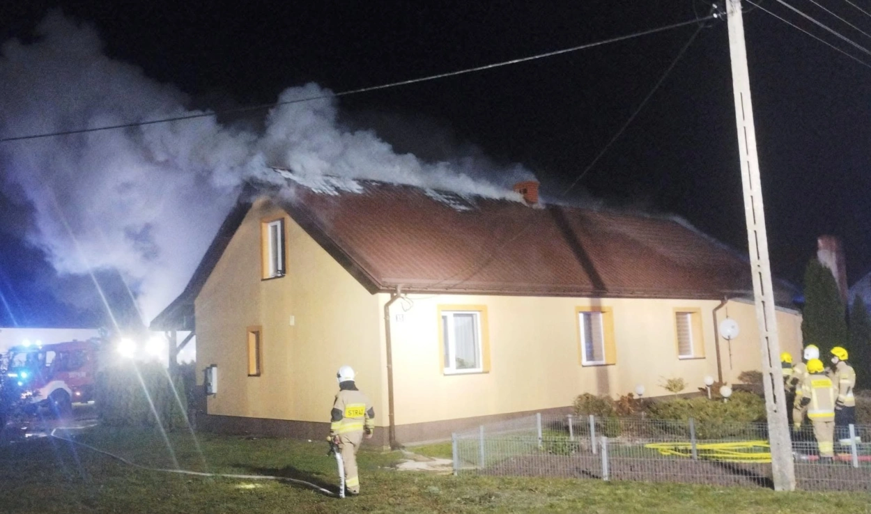 Pożar w Rudnie Kmiecym - interwencja strażaków